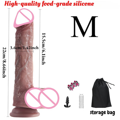 Vibrador Realista De Silicone Com Ventosa