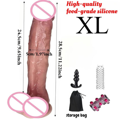 Vibrador Realista De Silicone Com Ventosa