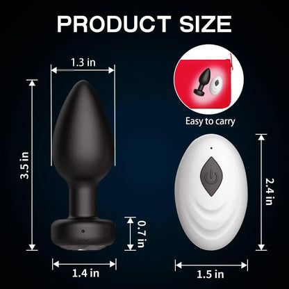 Plugue Anal Vibrador 10 Velocidades