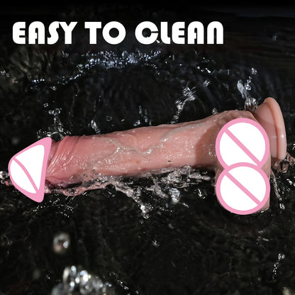 Vibrador Realista De Silicone Com Ventosa