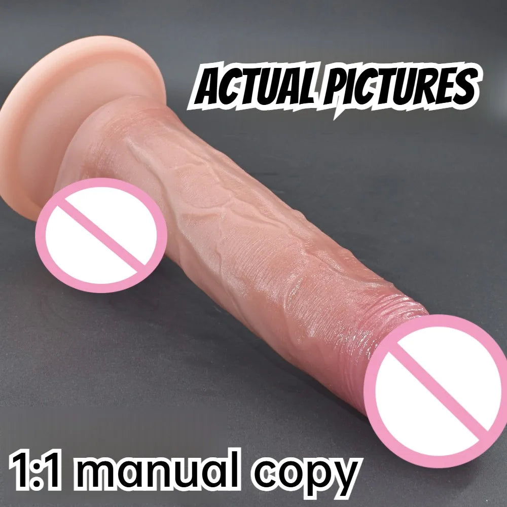 Vibrador Realista De Silicone Com Ventosa