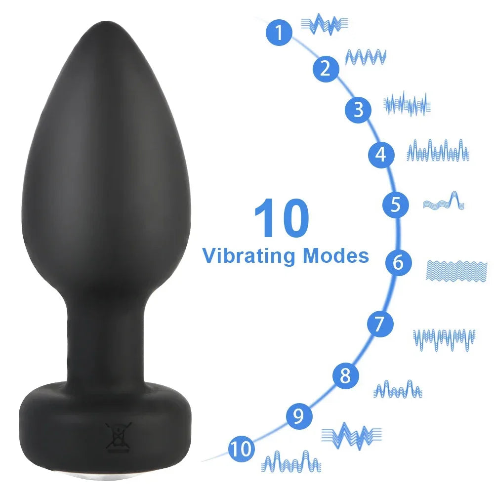Plugue Anal Vibrador 10 Velocidades