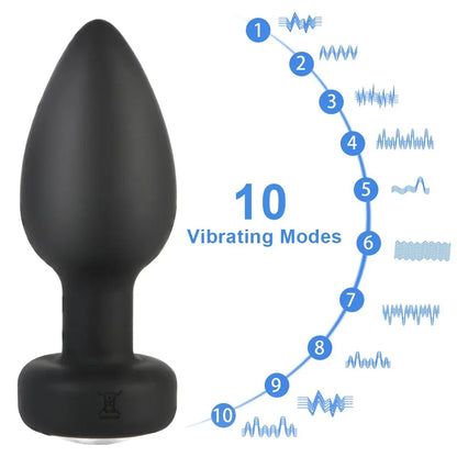Plugue Anal Vibrador 10 Velocidades