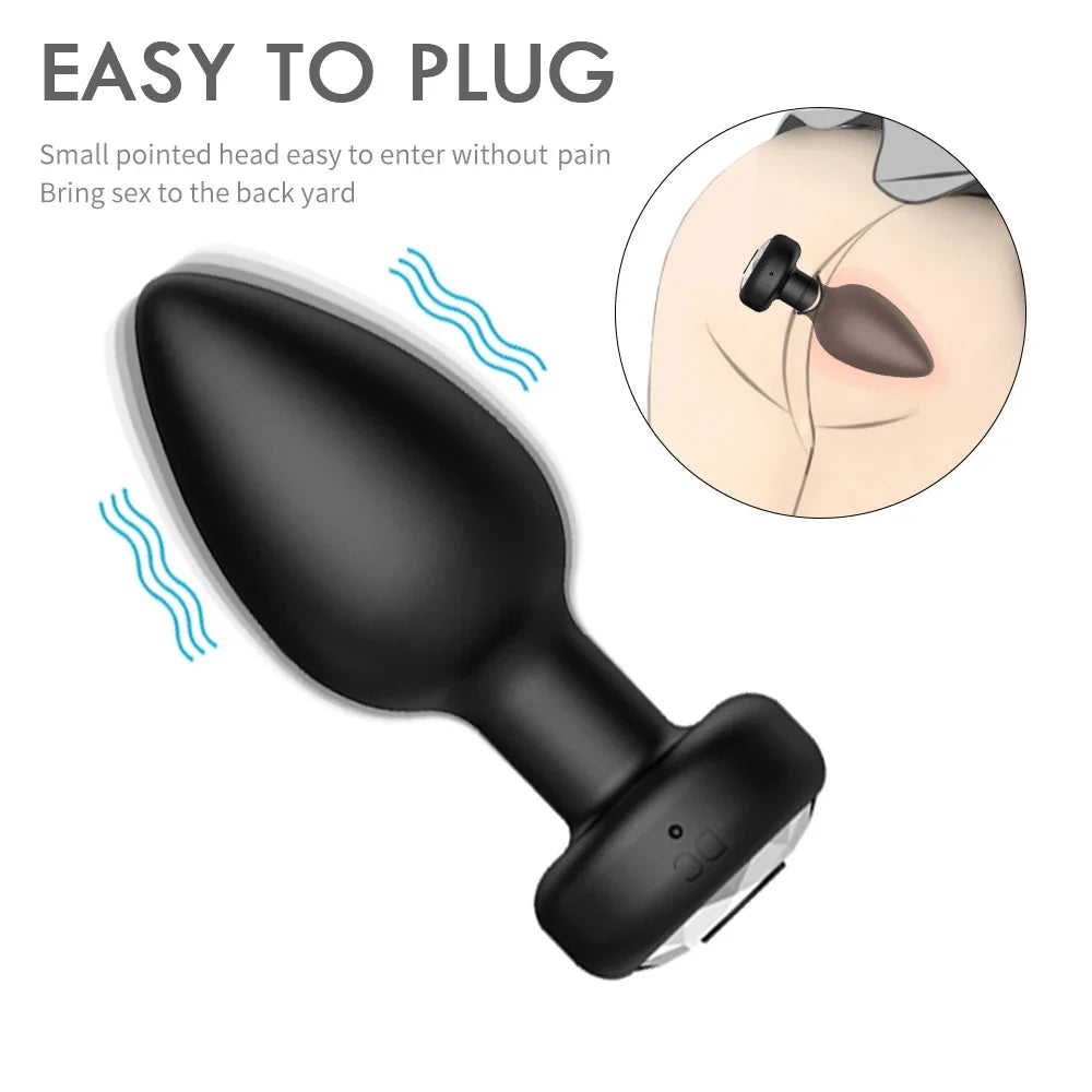 Plugue Anal Vibrador 10 Velocidades