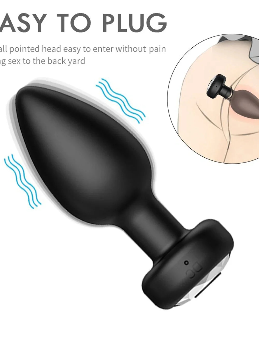 Plugue Anal Vibrador 10 Velocidades