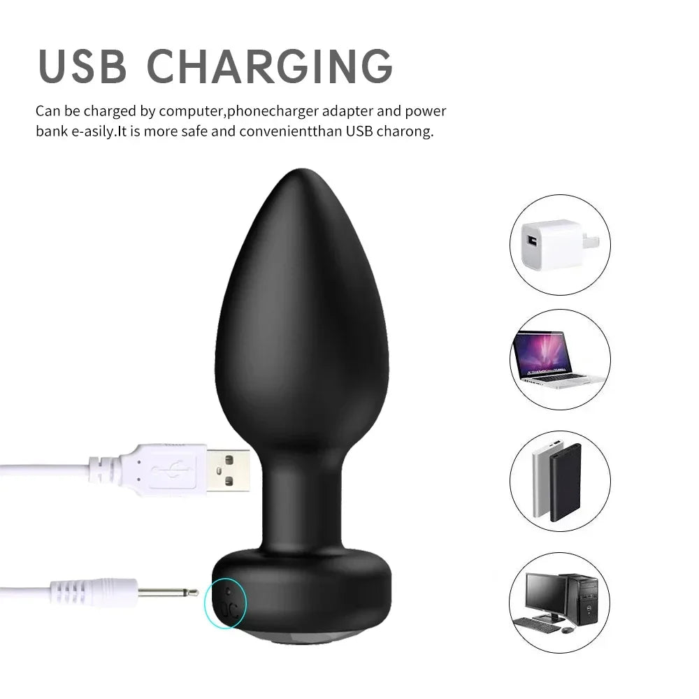 Plugue Anal Vibrador 10 Velocidades