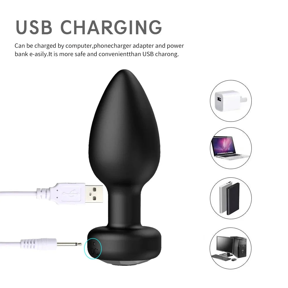 Plugue Anal Vibrador 10 Velocidades