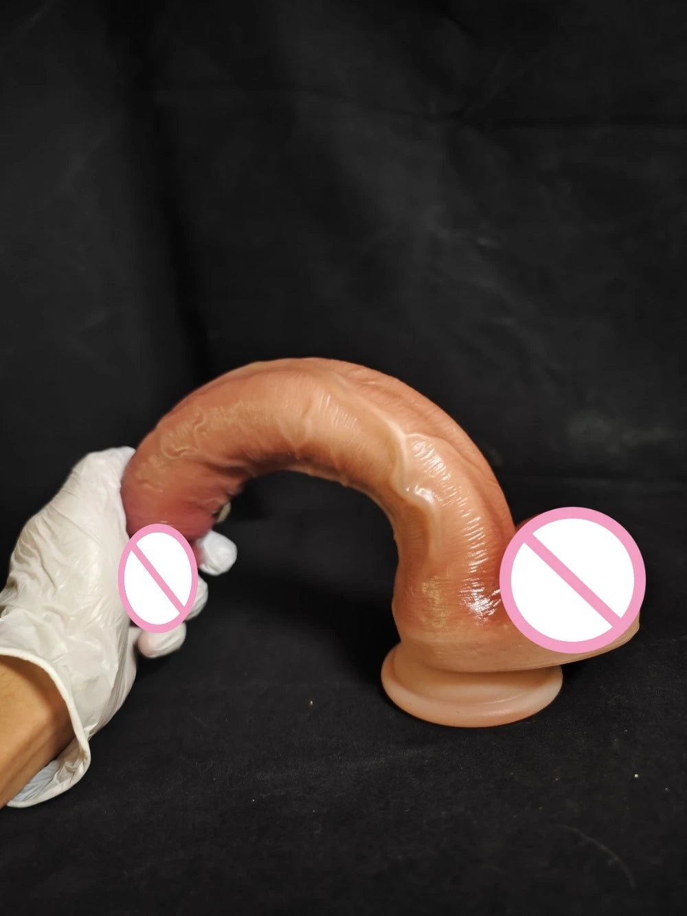 Vibrador Realista De Silicone Com Ventosa