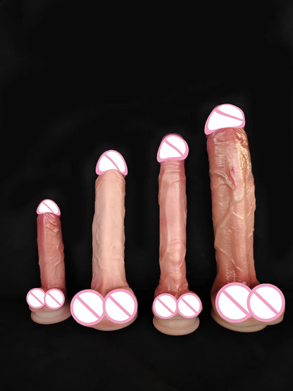 Vibrador Realista De Silicone Com Ventosa